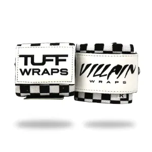 16" Villain Wrist Wraps - Checkerboard (Black/White)