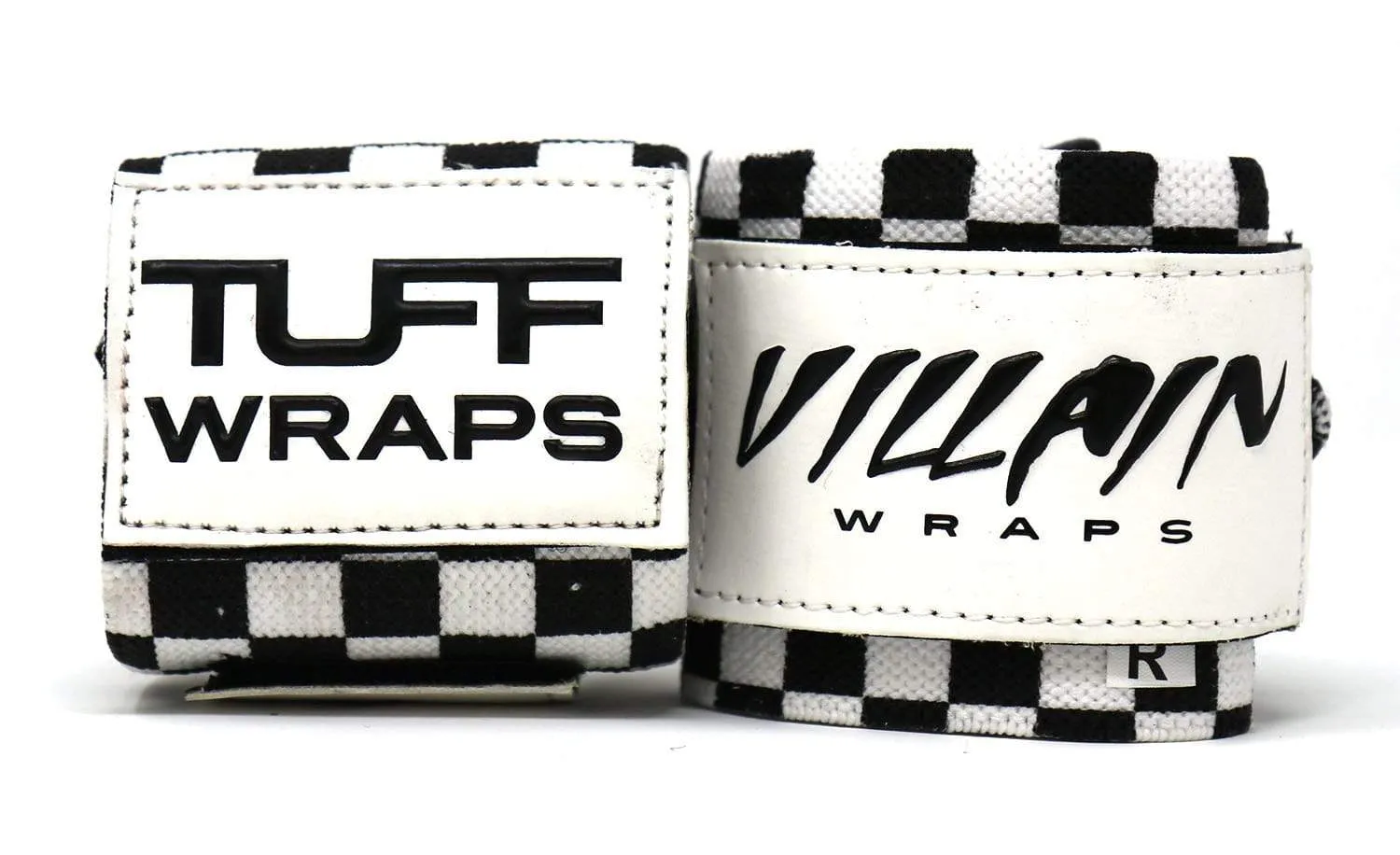 16" Villain Wrist Wraps - Checkerboard (Black/White)