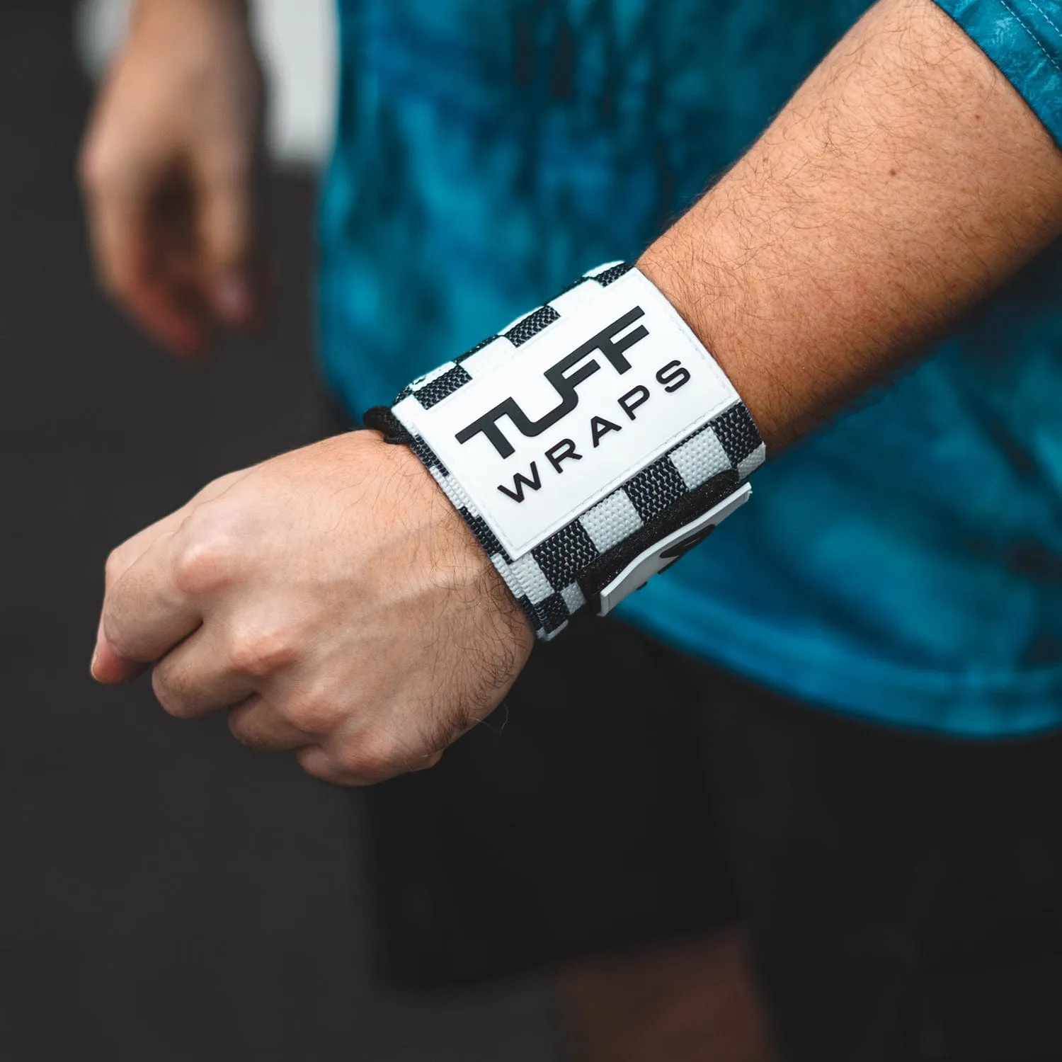 16" Villain Wrist Wraps - Checkerboard (Black/White)