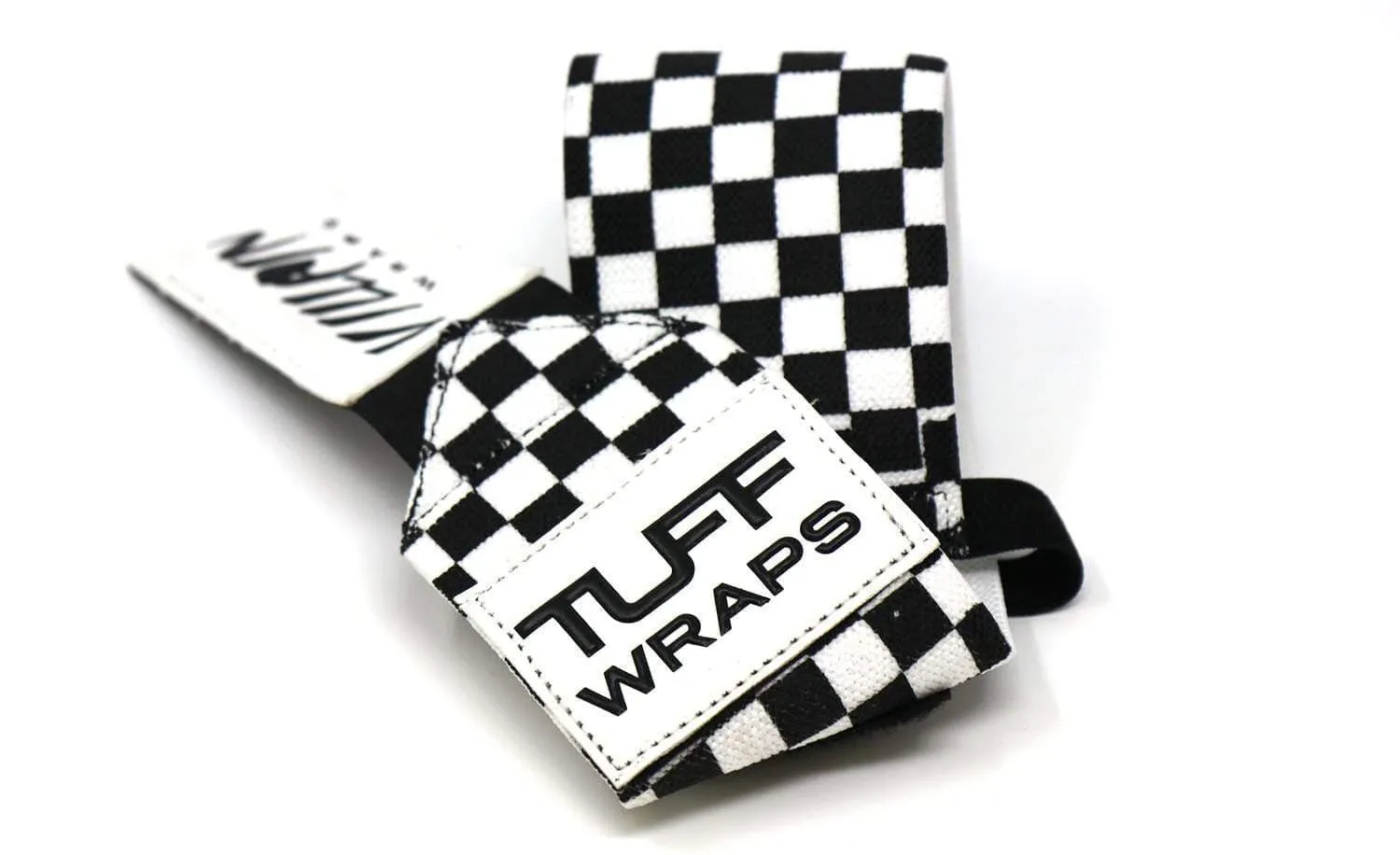 16" Villain Wrist Wraps - Checkerboard (Black/White)