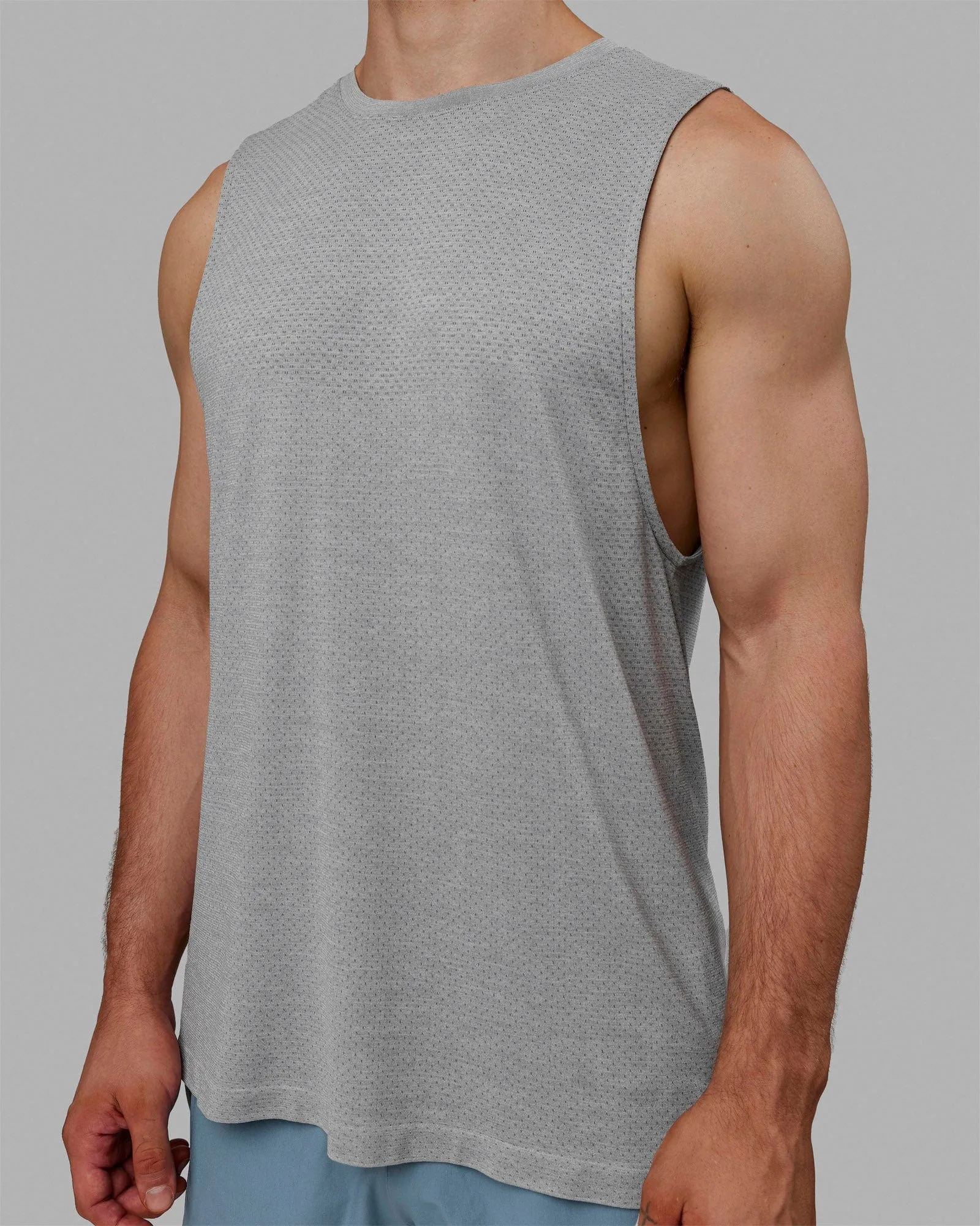 AeroFLX  Seamless Muscle Tank - Light Grey Marl