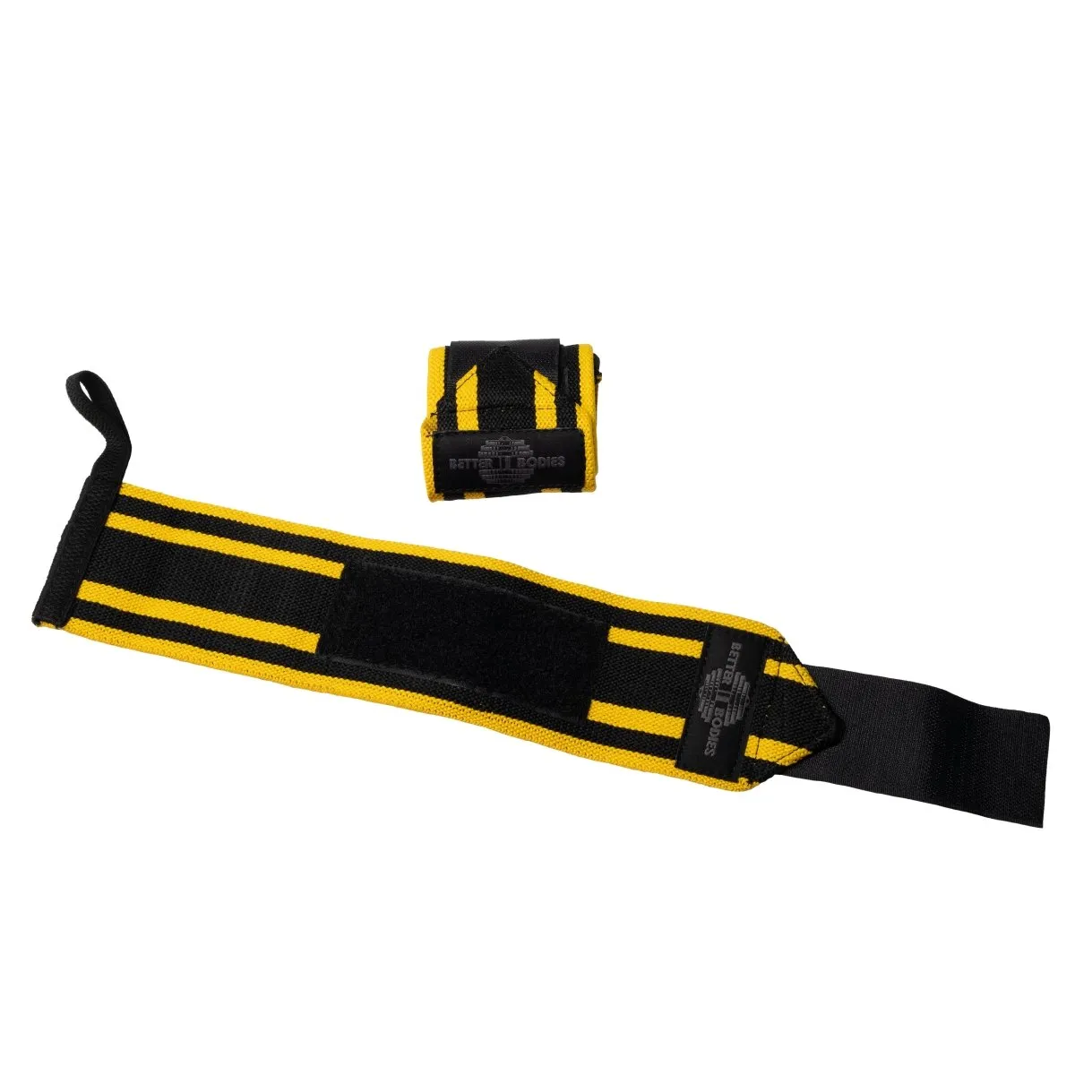 Better Bodies Elastic Wrist Wraps - Black/Yellow