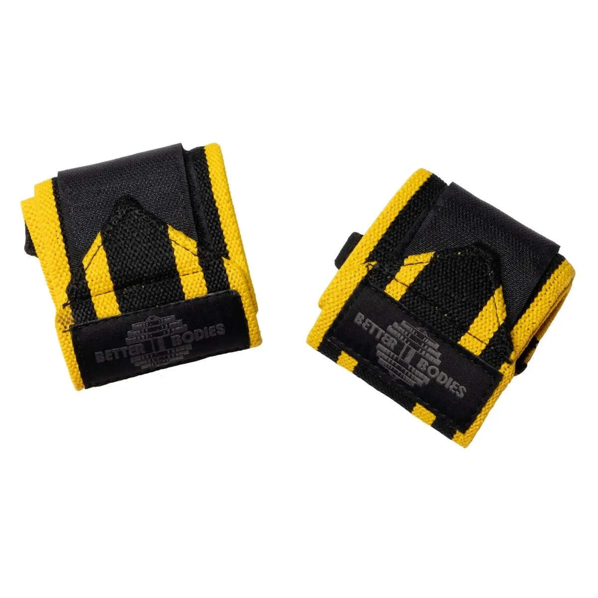 Better Bodies Elastic Wrist Wraps - Black/Yellow