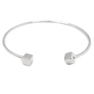 Block Party Silver Skinny Cuff Bracelet