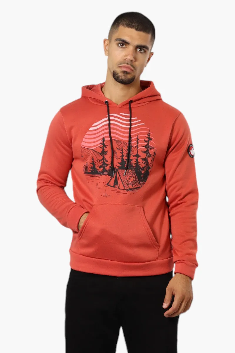 Canada Weather Gear Camping Print Hoodie - Coral