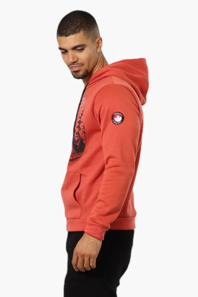 Canada Weather Gear Camping Print Hoodie - Coral