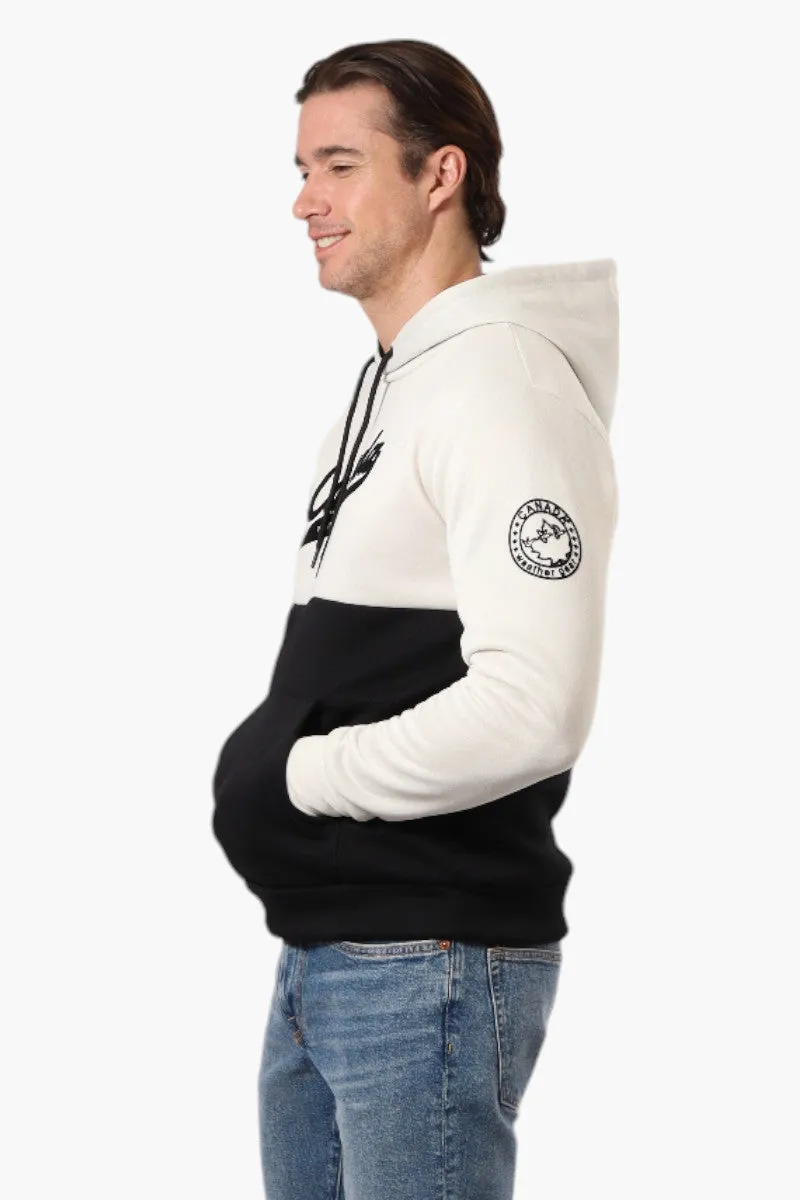 Canada Weather Gear Colour Block Chest Logo Hoodie - Cream