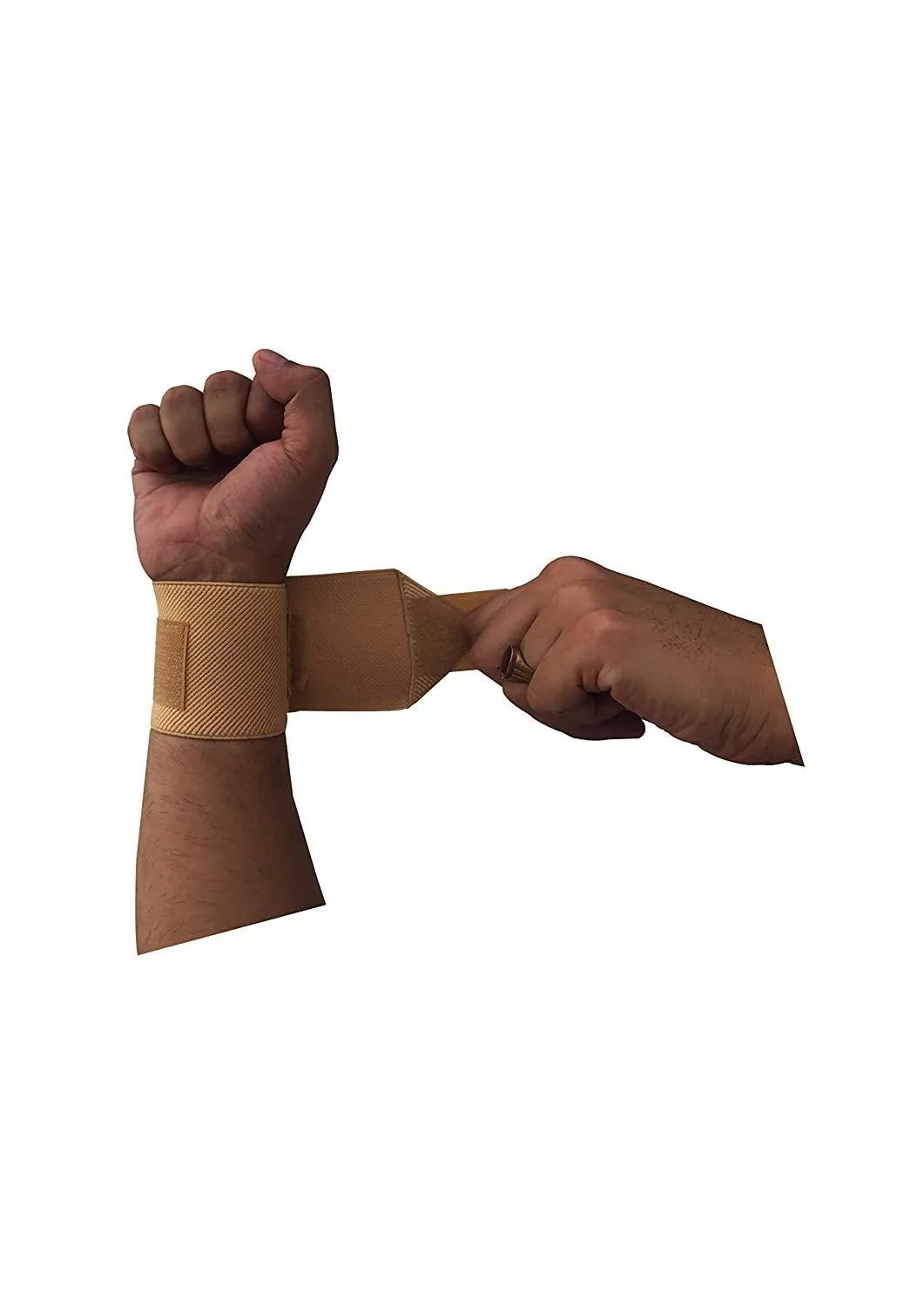 Cotton Wrist Brace (Free Size; Skin) - Pack of 2