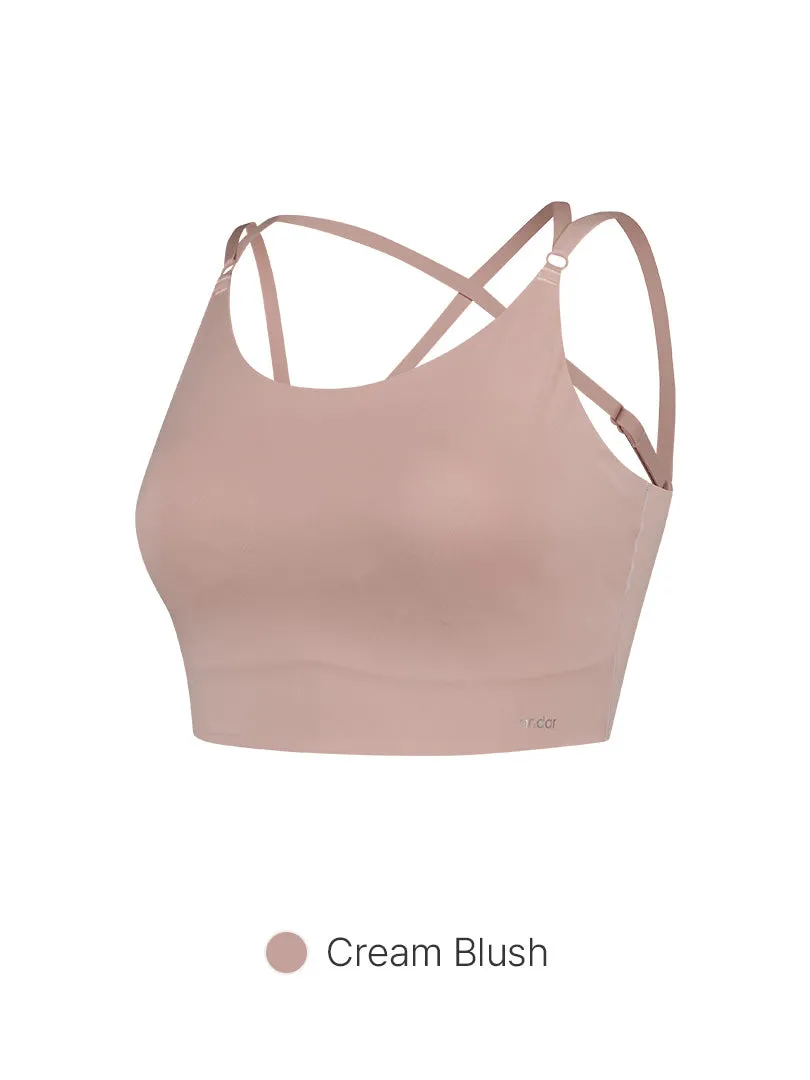 Cross Back Adjustable Longline Bra