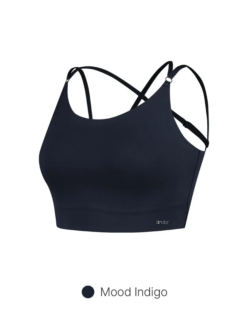 Cross Back Adjustable Longline Bra