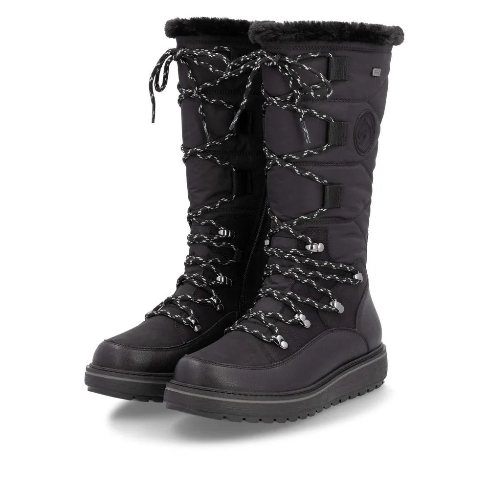 D0U77-00 Black Lace/Zip Lined RTex