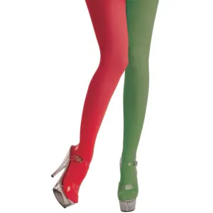 Elf Tights Green And Red