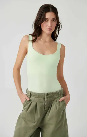 Free People Clean Lines Bodysuit in Lime Sorbetto