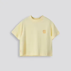 Girls Cropped Tee _ 153145 _ Yellow