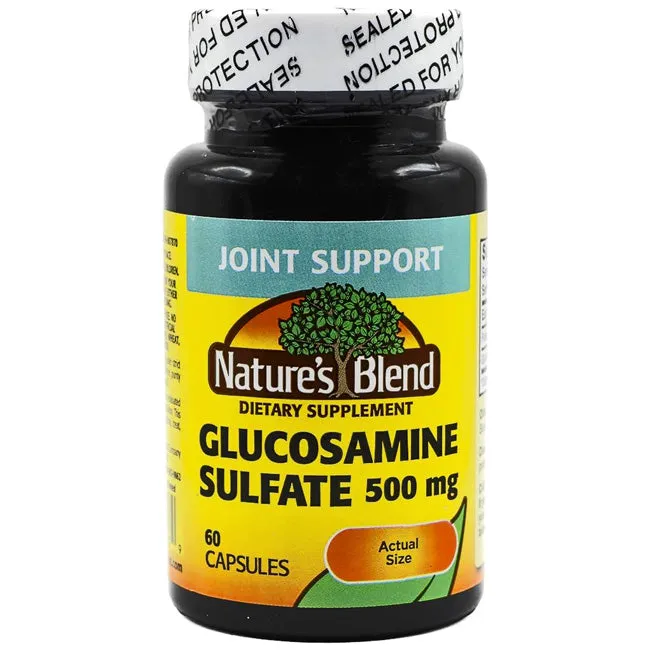 Glucosamine Sulfate 500mg Capsules by Nature's Blend 60 Count