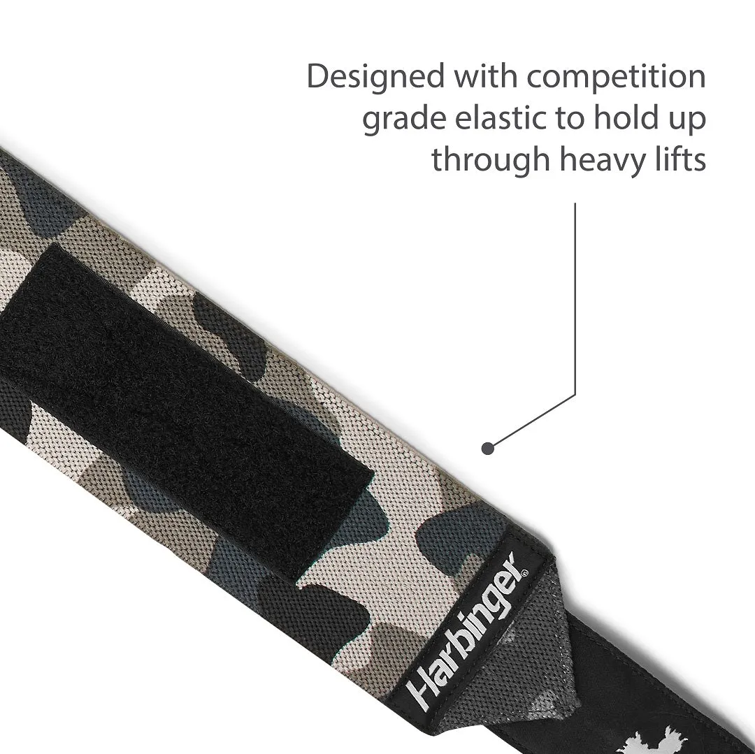 Harbinger Red Line Thumb Loop Wrist Wraps 18" - Grey Camo