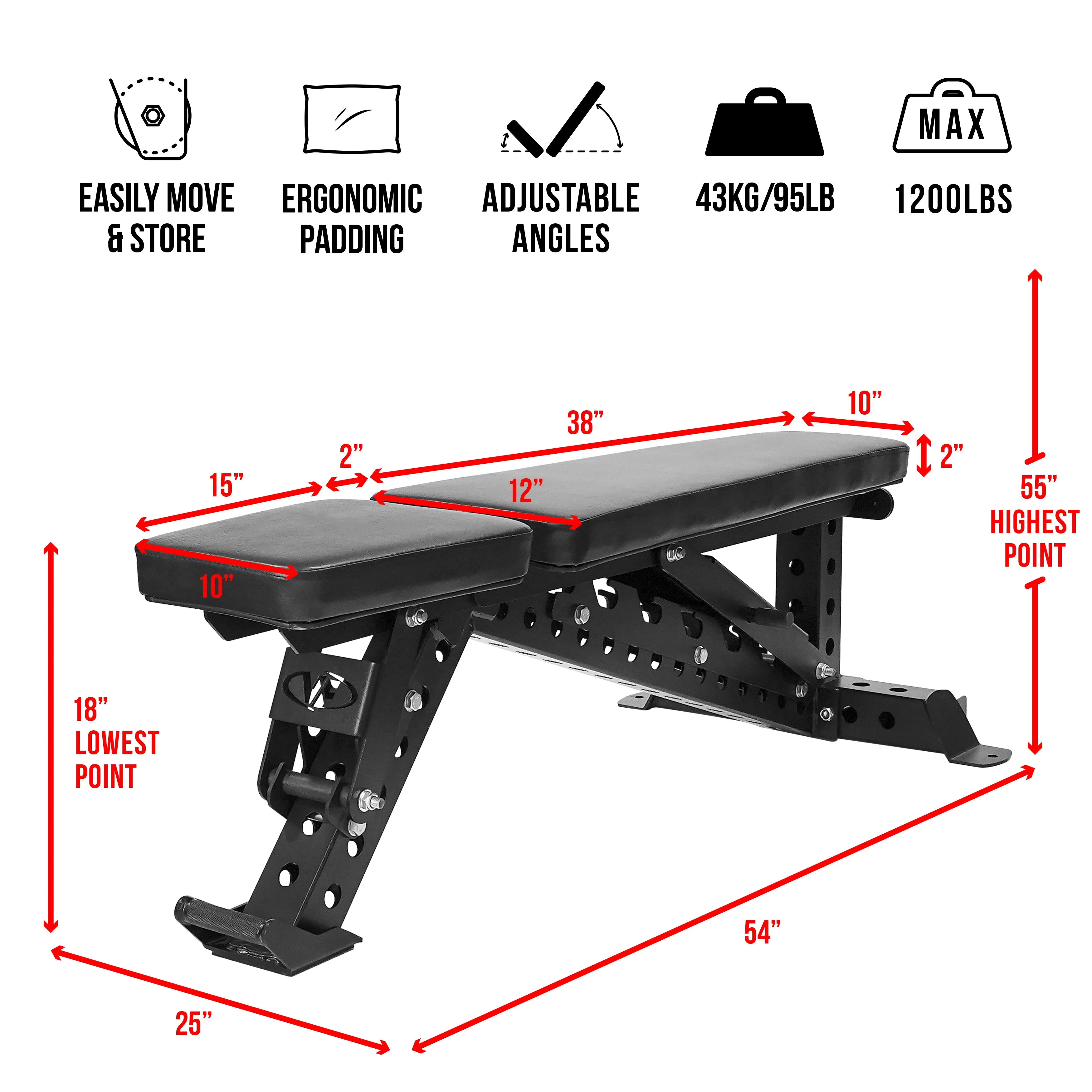 Heavy Duty Flat - Incline Utility Weight Bench