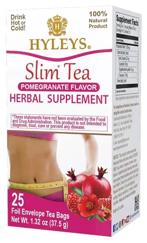 Hyleys Slim Tea Pomegranate Flavor Tea 25ct