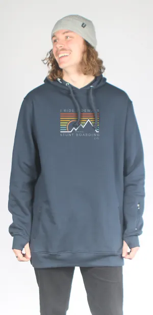 I Ride Sideways DWR Shred Fit Hoodie Glow Navy