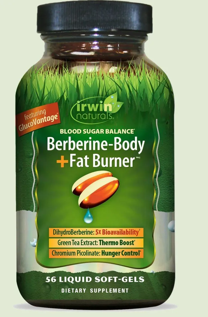 Irwin Naturals Blood Sugar Balance Berberine-Body   Fat Burner 56 Softgel