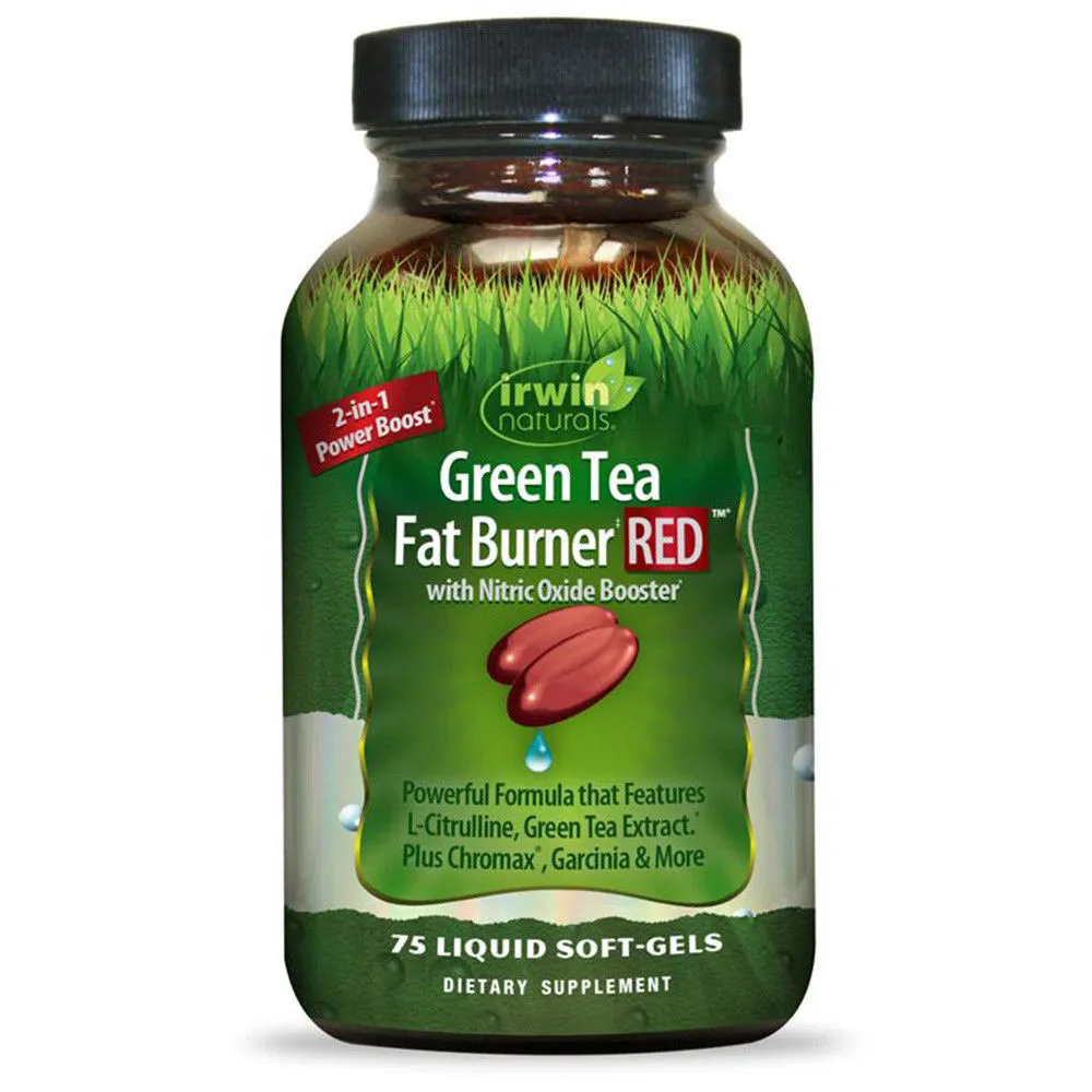 Irwin Naturals Green Tea Fat Burner RED 75 Liquid Soft Gels