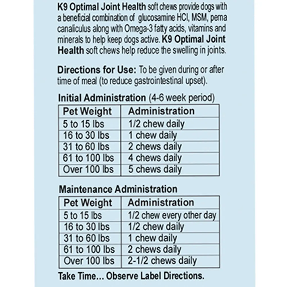 K9 Optimal Joint Health Soft Chew