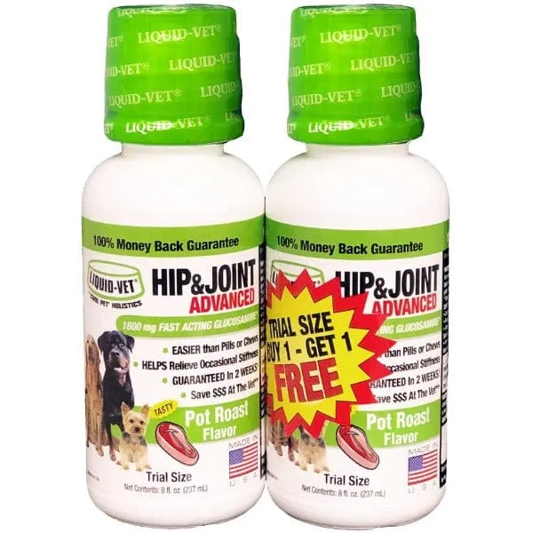 Liquid-Vet Hip & Joint Pot Roast Flavour Advanced Formula for Dogs 2 Pack