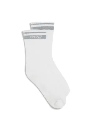 Lorna Jane Reflective Sport Crew Sock - White