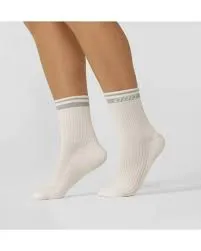 Lorna Jane Reflective Sport Crew Sock - White