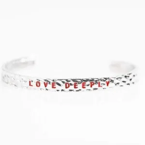 Love Deeply Red Skinny Cuff Bracelet