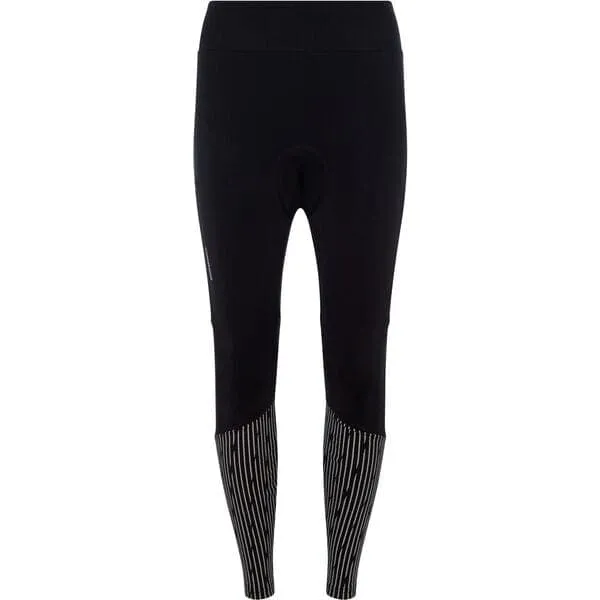 Madison Stellar padded women's reflective thermal tights with DWR; black - size 12