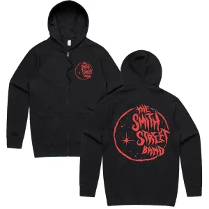 Moon Zip Up Hoodie (Black)