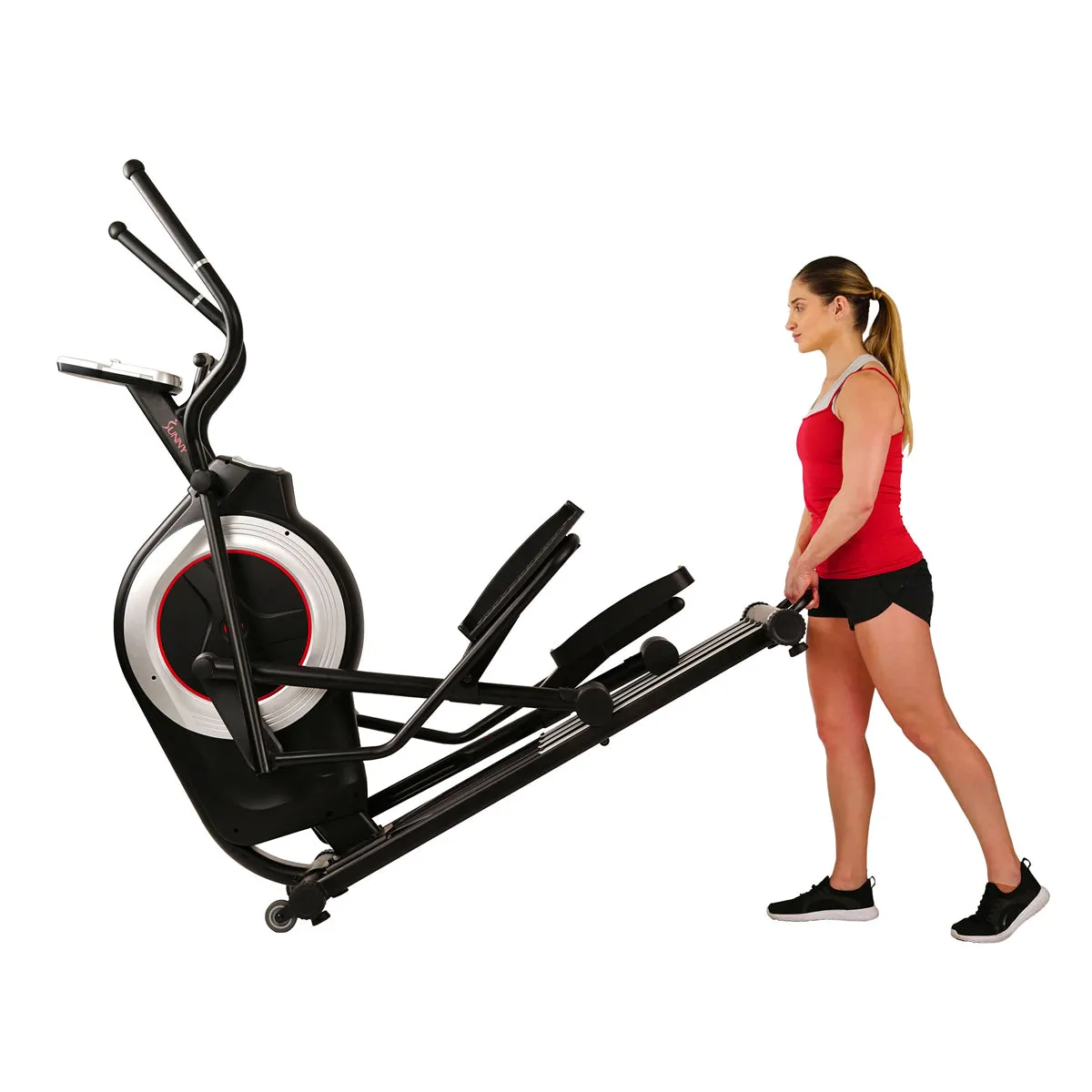 Motorized Elliptical Machine Trainer w/ Heart Rate Monitoring