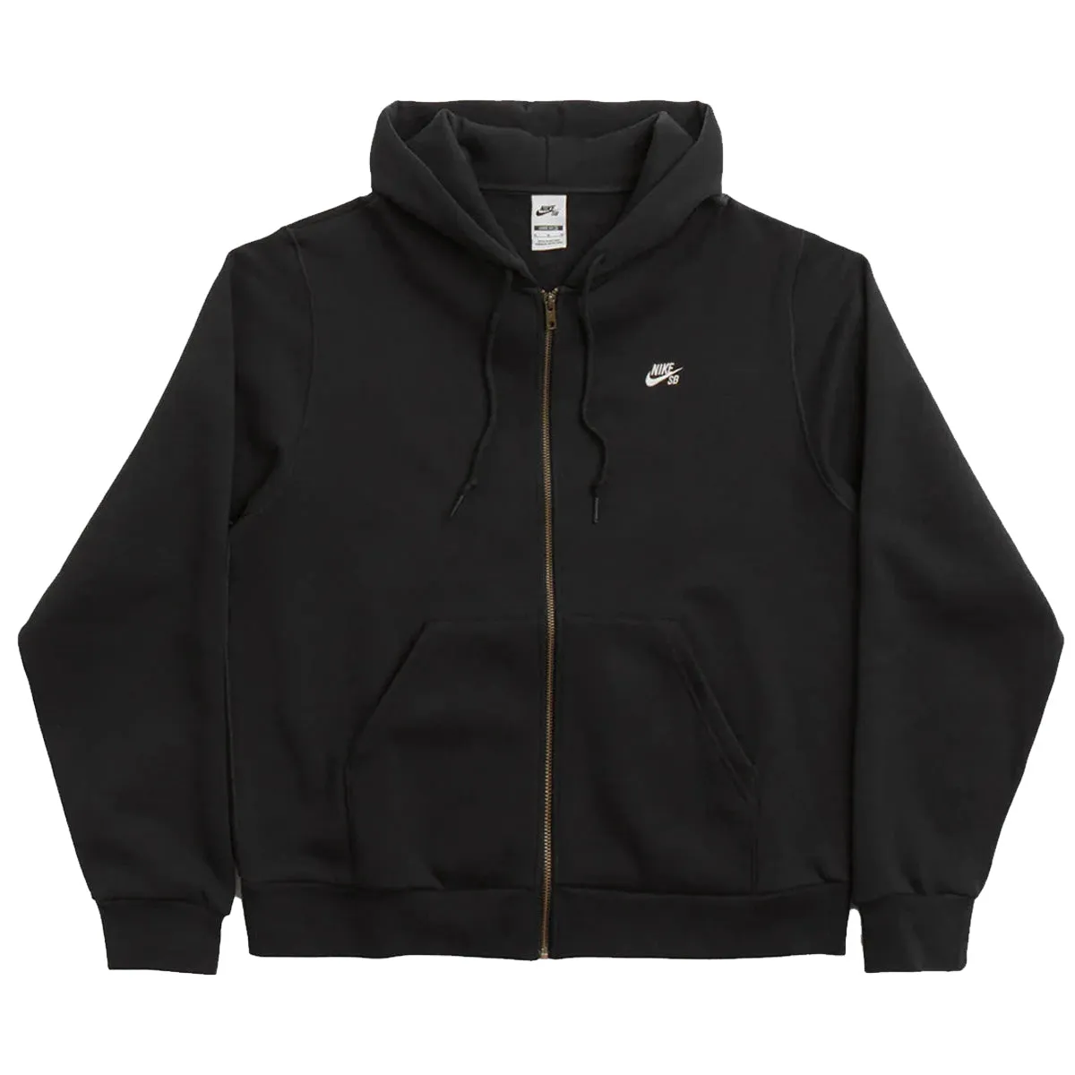 Nike SB Zip Up Logo Skate Hoodie - Black