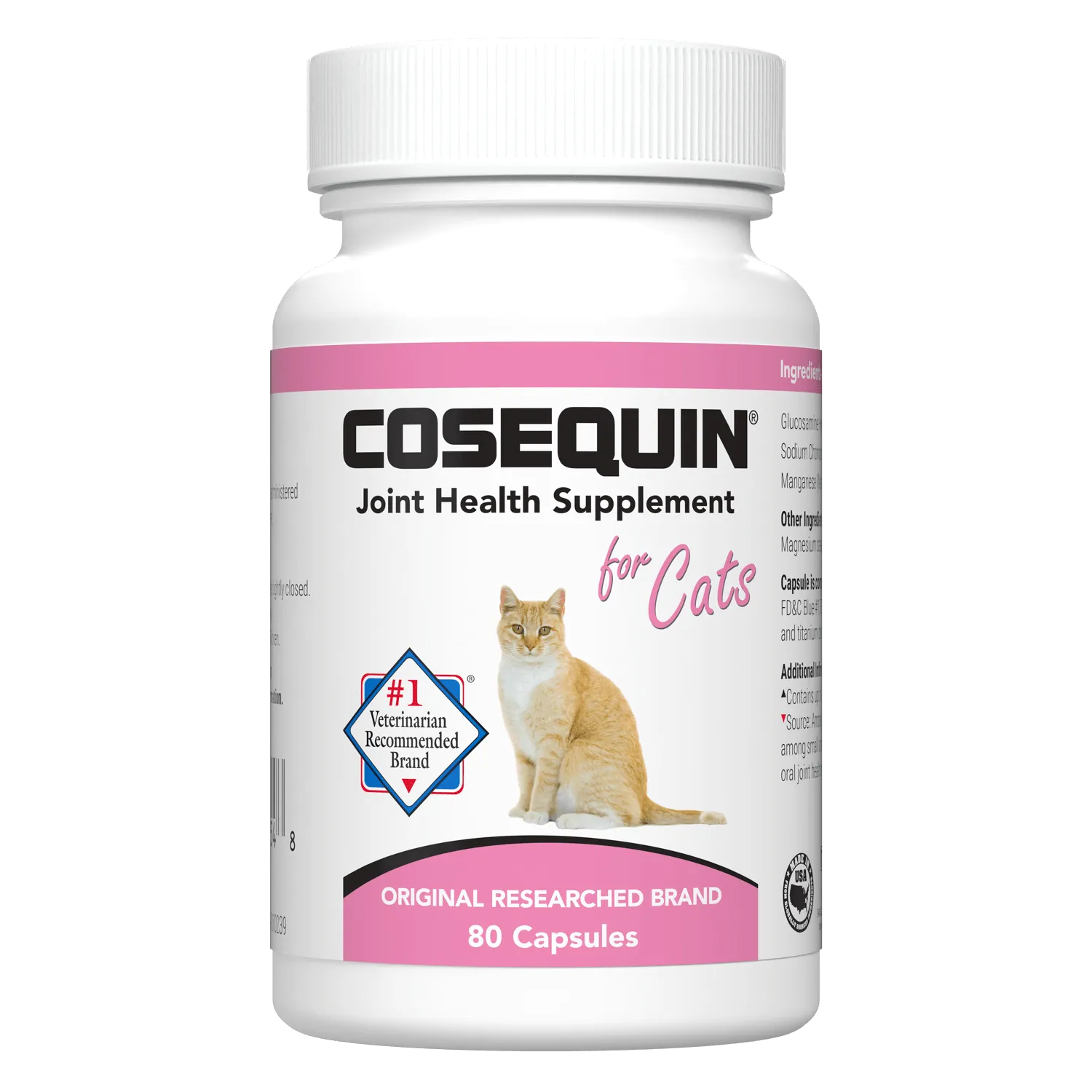 Nutramax Cosequin Joint Health Supplement for Cats - With Glucosamine and Chondroitin, 80 Capsules