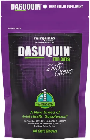 Nutramax Dasuquin Joint Health Supplement for Cats - With Glucosamine, Chondroitin, ASU, Boswellia Serrata Extract, Green Tea Extract, Omega-3’s, 84 Soft Chews