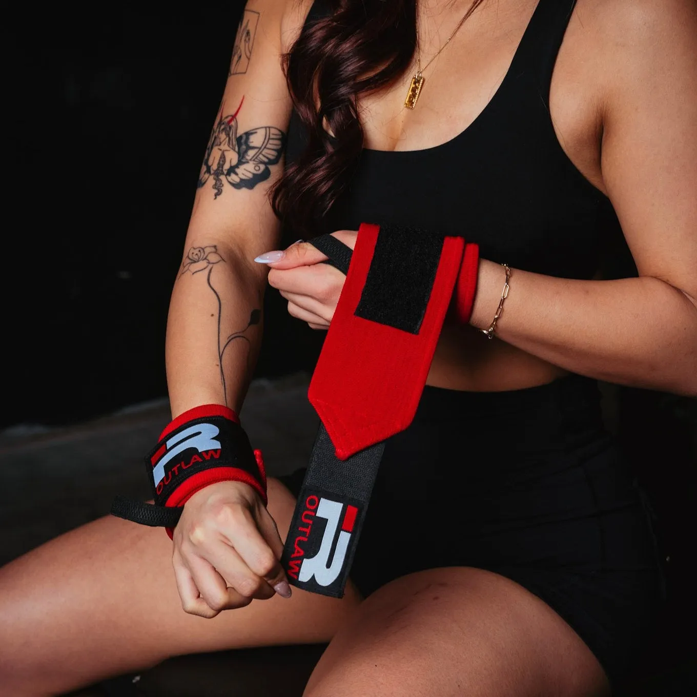 Outlaw Wrist Wraps (Red)