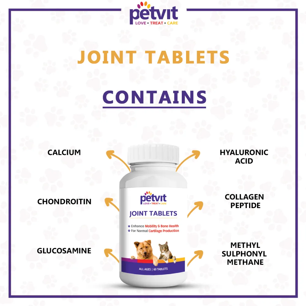 Petvit Joint Tablets for Dogs and Cats