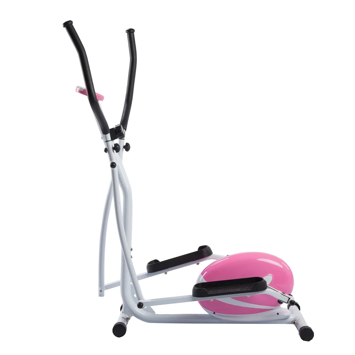 Pink Magnetic Elliptical Trainer Elliptical Machine w/ LCD Monitor