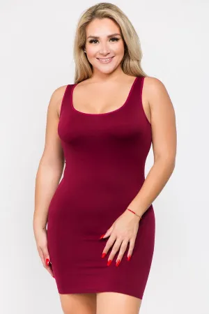 Seamless Slip Dress - Burgundy