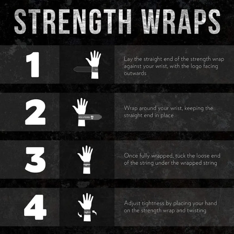 Strength Wrist Wraps - Adjustable Support - Navy