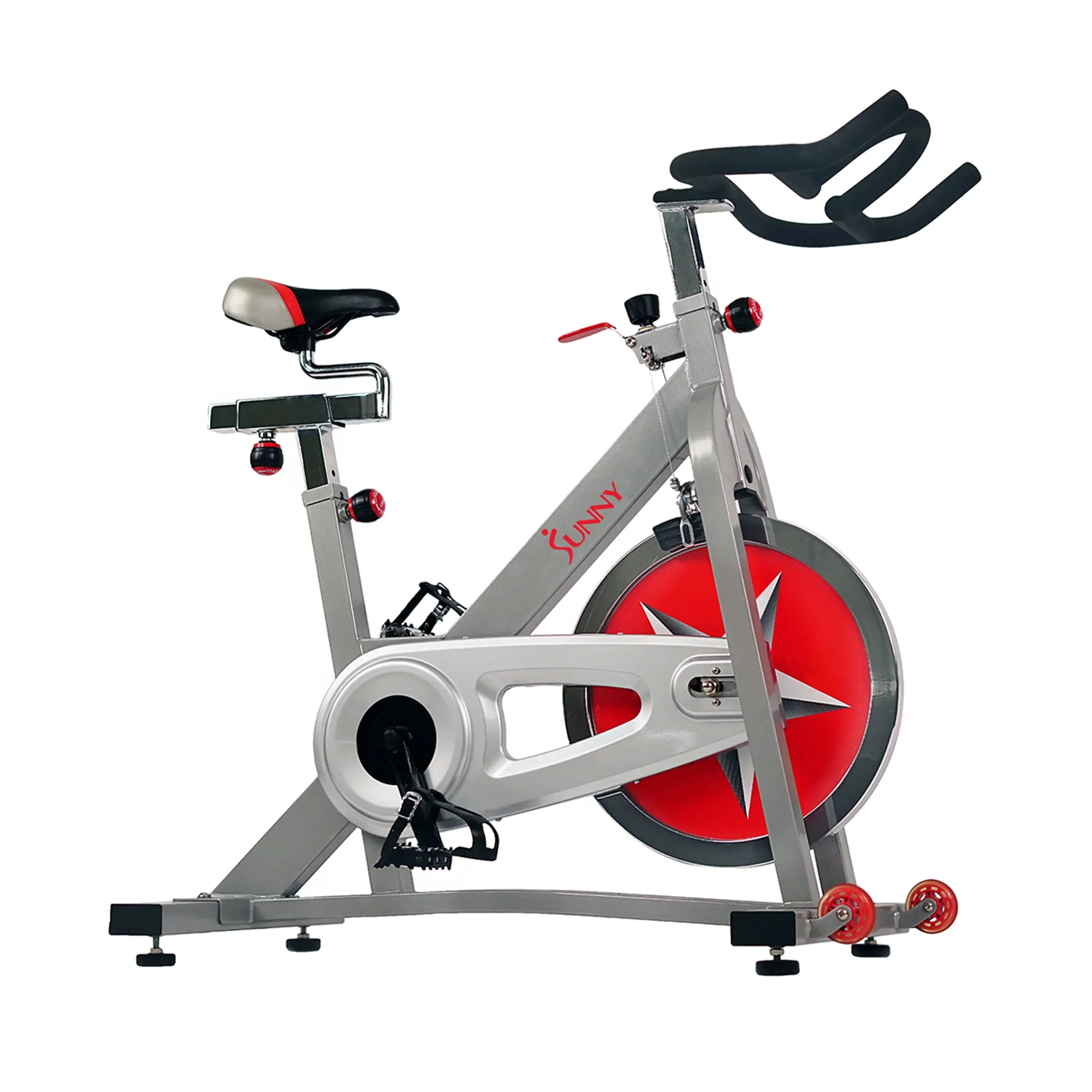 Sunny Health & Fitness Stationary Chain Drive 40 lb Flywheel Pro Indoor Cycling Exercise Bike Trainer, SF-B901