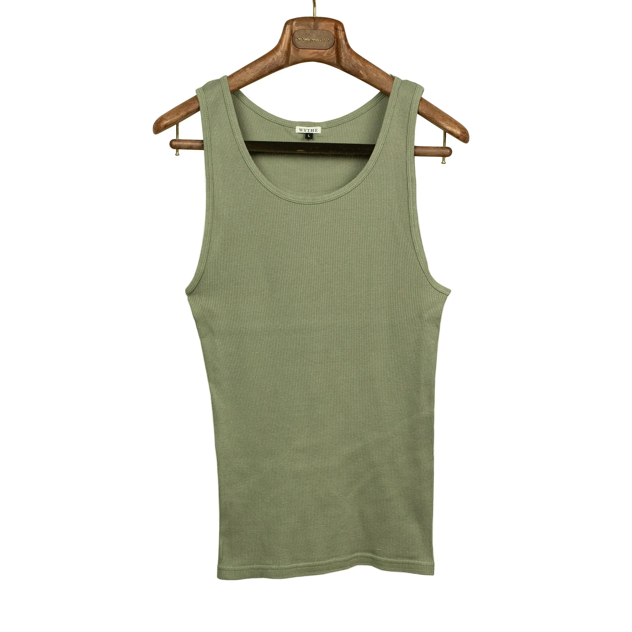 Tubular cotton tank top three-pack: sunshine, sandstone and olive