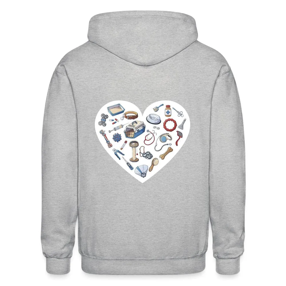 Veterinary Heart Zip Hoodie