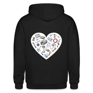 Veterinary Heart Zip Hoodie