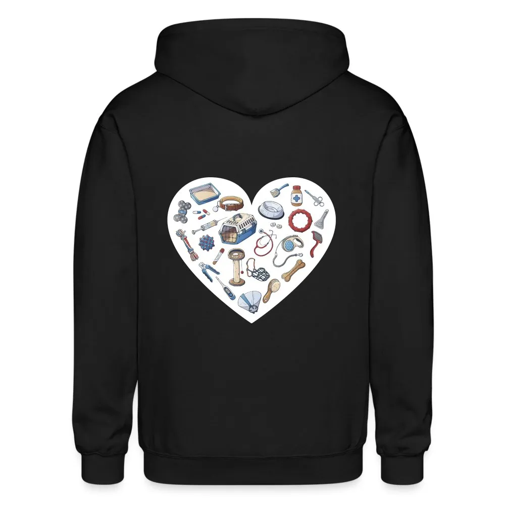 Veterinary Heart Zip Hoodie