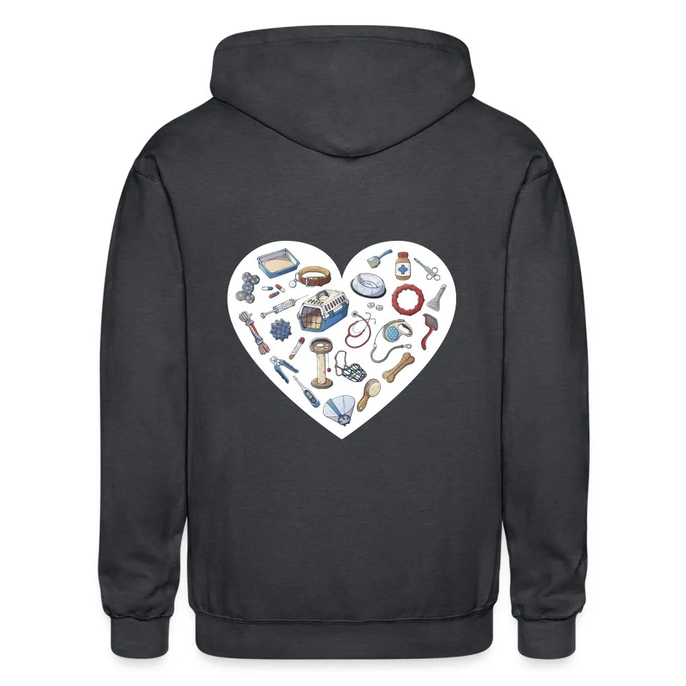 Veterinary Heart Zip Hoodie