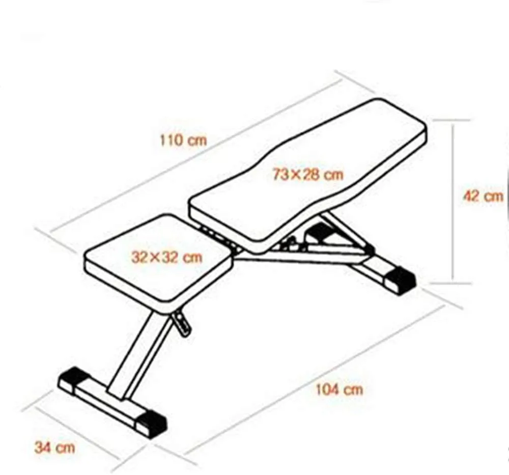 Workout Weight Bench Sit Up Bench 200Kg Capacity Folding Home Gym